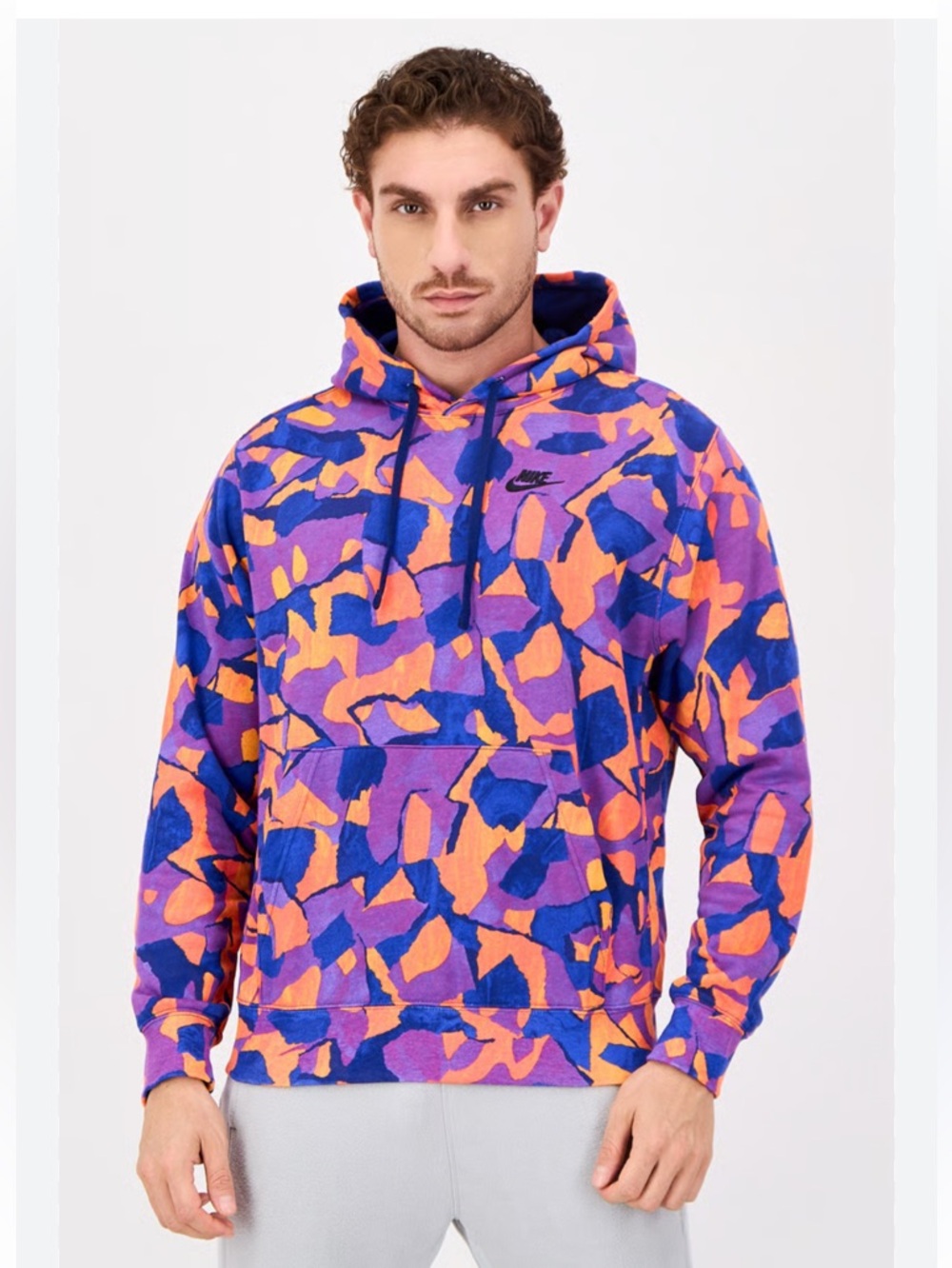 Nike Purple Orange Blue Camo Hoodie